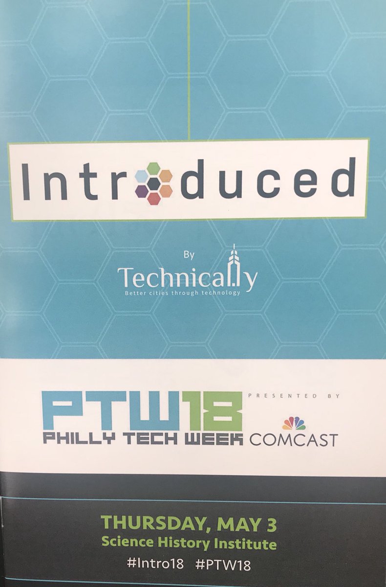 Proud to sponsor the Business Track of Philly Tech Week!  #Intro18 #PTW18