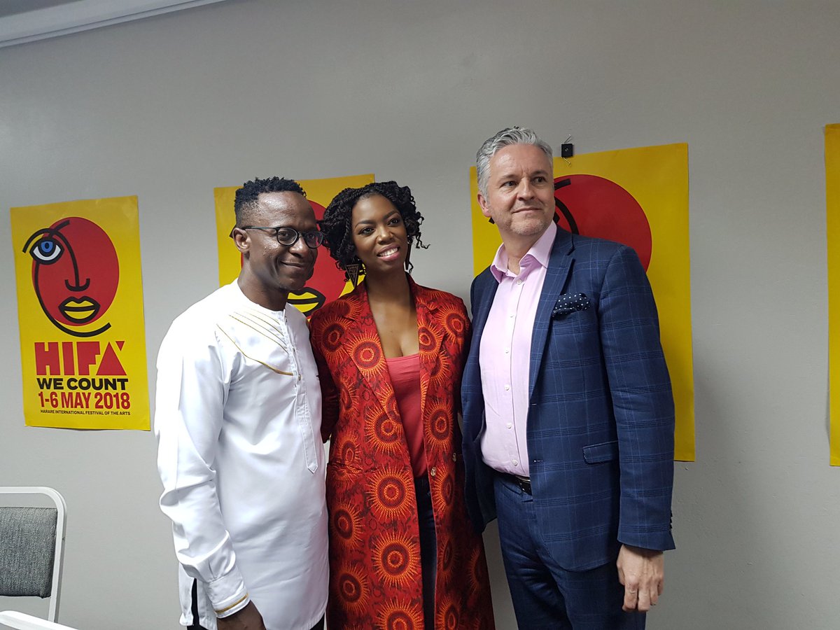 LazarusMuchenje's tweet photo. Just finished a wonderful press conference with @Miss_LIRA proudly sponsored by @NetOneCellular for tonight's Main stage performance @hifa_Official. #NetOneDay #LiralovesNetone #NetOneLovesLira. Tonight's show will be awesome with a multi award songstress headlining the show https://t.co/EoMlgJlSwB