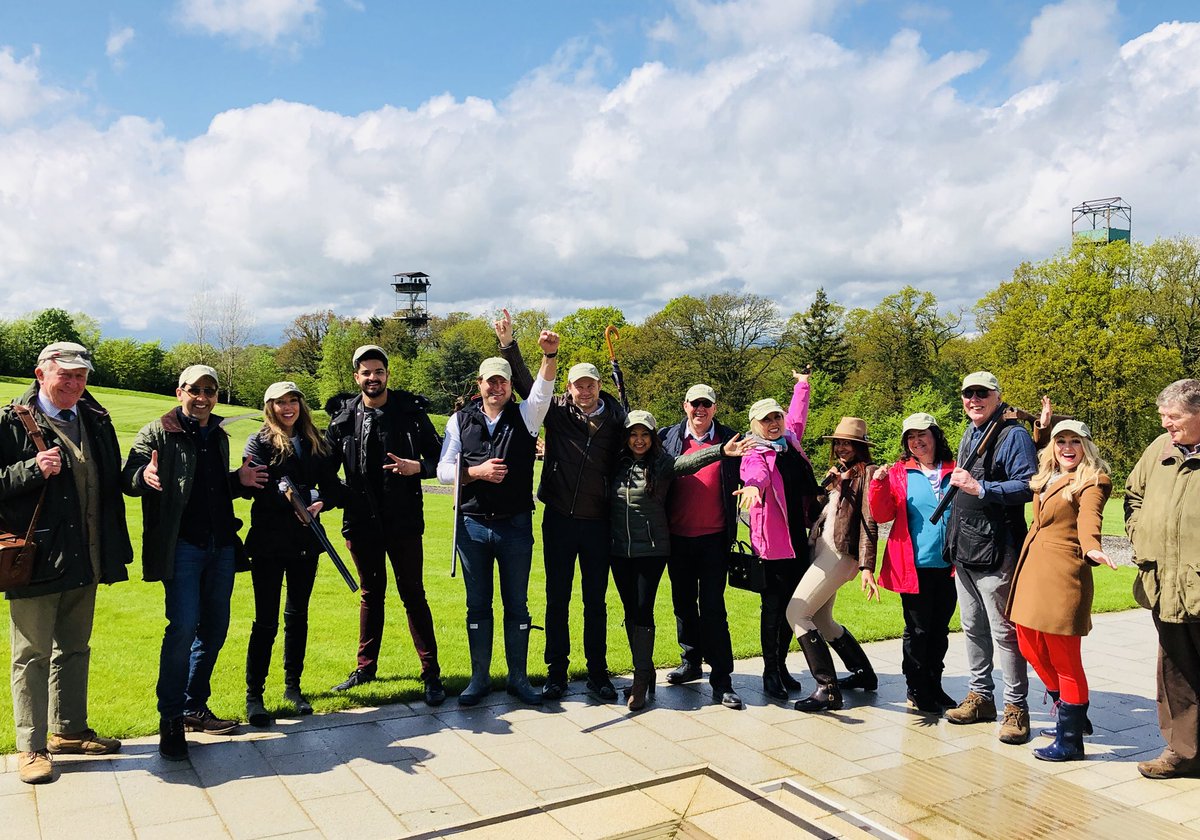 VerveRally's tweet photo. Fun #claypigeon shooting with #Ververs at @HollandandHoll .. sunshine and laughter galore! 2018 summer adventures here we come .. https://t.co/BJfcL08IpT