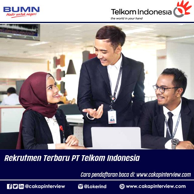 lokerind_'s tweet photo. Lowongan Kerja BUMN PT Telkom Indonesia(Persero) Tbk  https://t.co/rKdF79FN3x
::
#cakapinterview https://t.co/zn9dze1GwQ