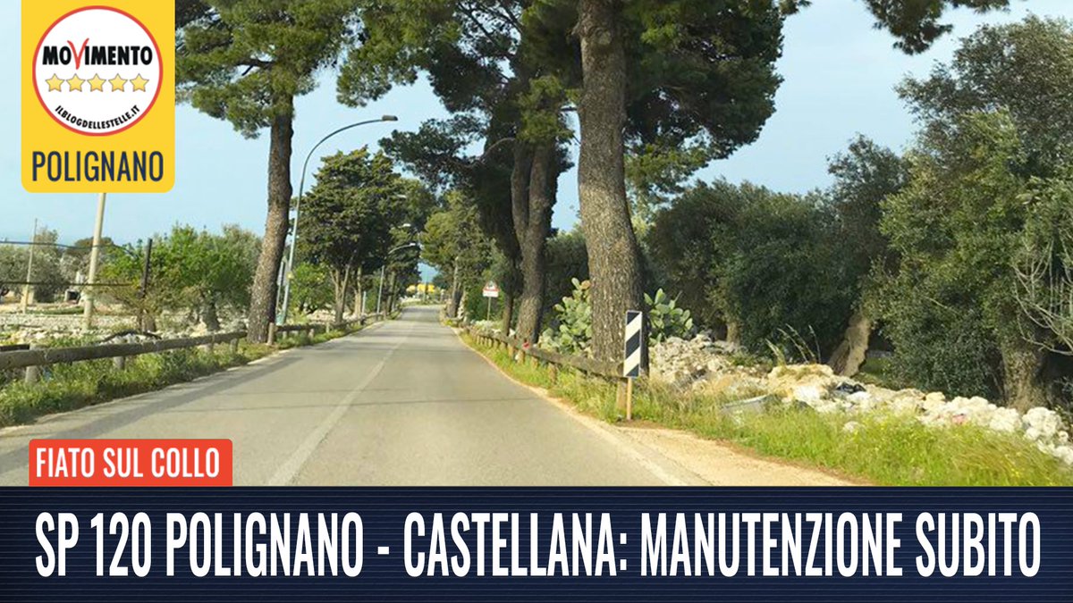 Maria_La_Ghezza's tweet photo. #M5S #POLIGNANOAMARE DOV’È LA SICUREZZA SU VIA #CASTELLANA #SP120?
abbiamo scritto al delegato alla mobilità della Città Metropolitana di Bari sotto la guida di Antonio Decaro per sollecitare un intervento. Sono ancora in attesa di un riscontro. https://t.co/r5G1PyfIM4 https://t.co/3MtSsfEoGx