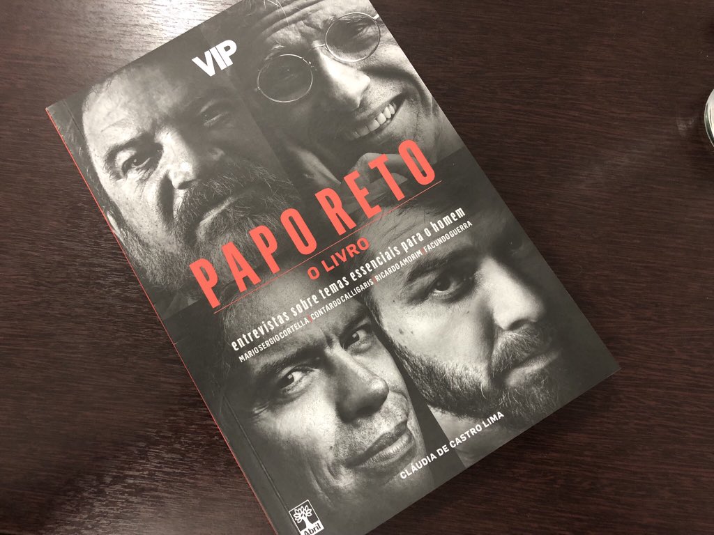 Ricamconsult's tweet photo. Quer ganhar o livro da Cláudia de Castro Lima, Papo Reto, autografado pelos 4 entrevistados - Mario Sergio Cortella, Contardo Calligaris, Facundo Guerra e eu? O que é papo reto para você? O autor da frase mais curtida até segunda-feira, dia 7/5, às 17:00, ganha o livro. https://t.co/Pmow5kY512