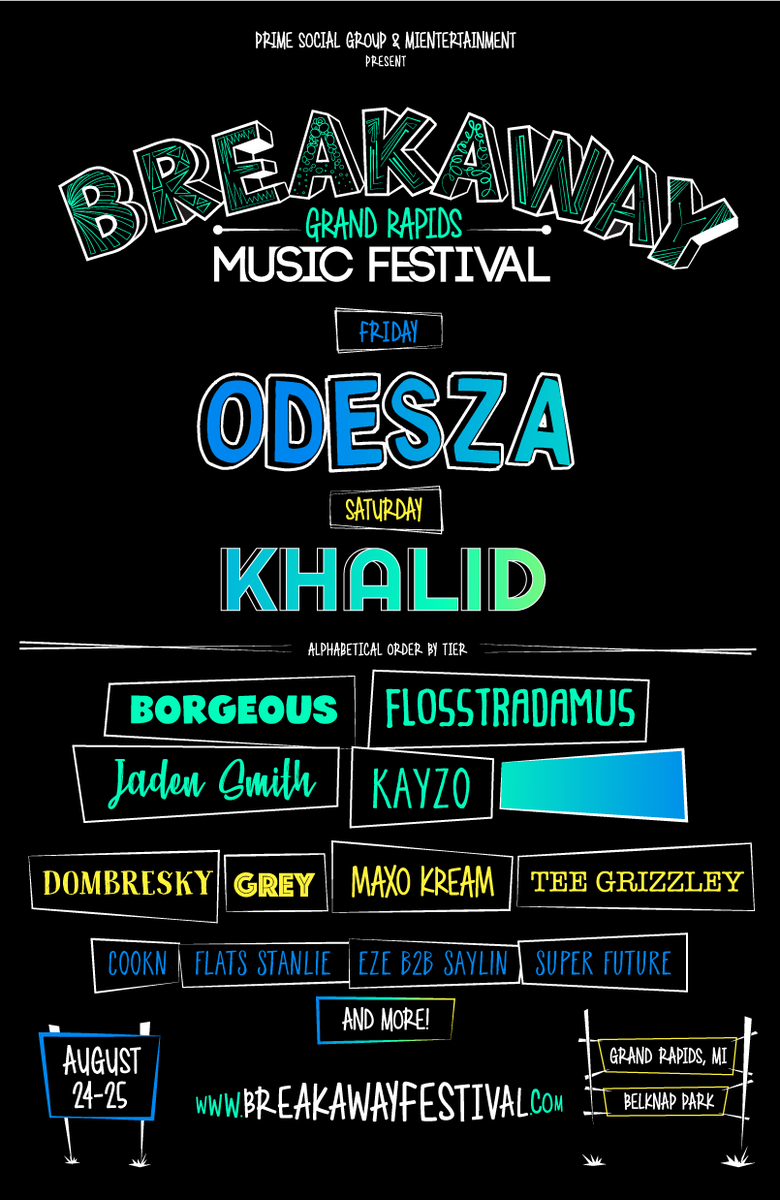 BreakawayFest's tweet photo. Presenting your official lineup for Breakaway Music Festival in Grand Rapids at Belknap Park on 8/24-25!

Tickets: https://t.co/U94exOuJHF https://t.co/L0utoBH1iu