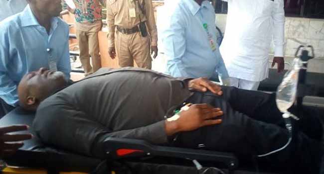 channelstv's tweet photo. Melaye's Arraignment In A Stretcher Unacceptable, Says Falana. https://t.co/WgE18suQ48 https://t.co/uiGwybh38U