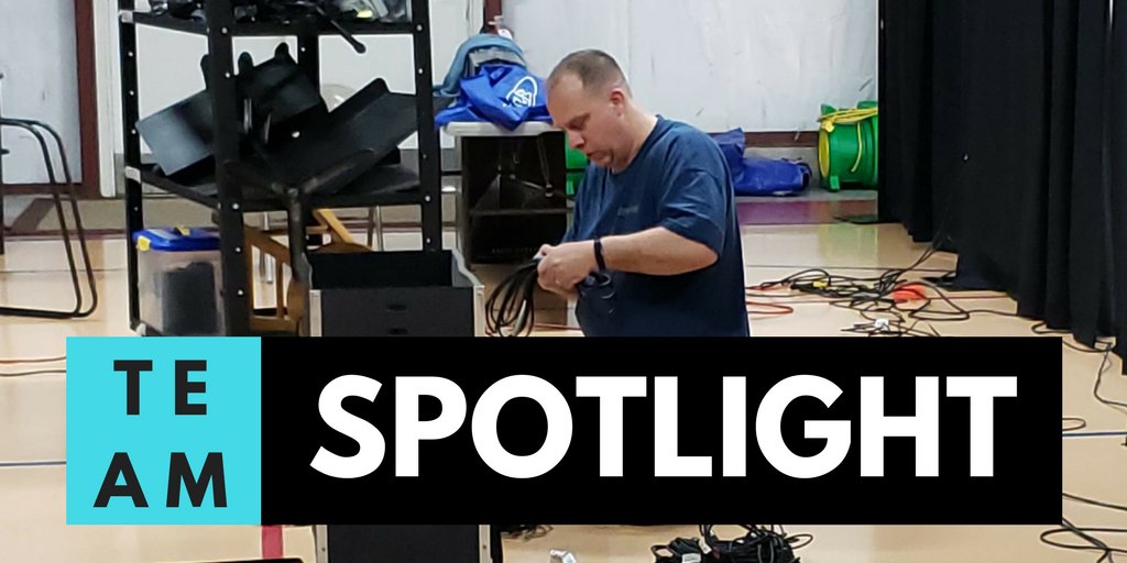 connectionohio's tweet photo. Meet Brad Robinson, one of our phenomenal team leaders who tirelessly works to make sure that our stage area, and audio visual presentation is amazing each Sunday. When you see Brad, give him a high-five! #ConnectionPeople https://t.co/boSq4xarOj