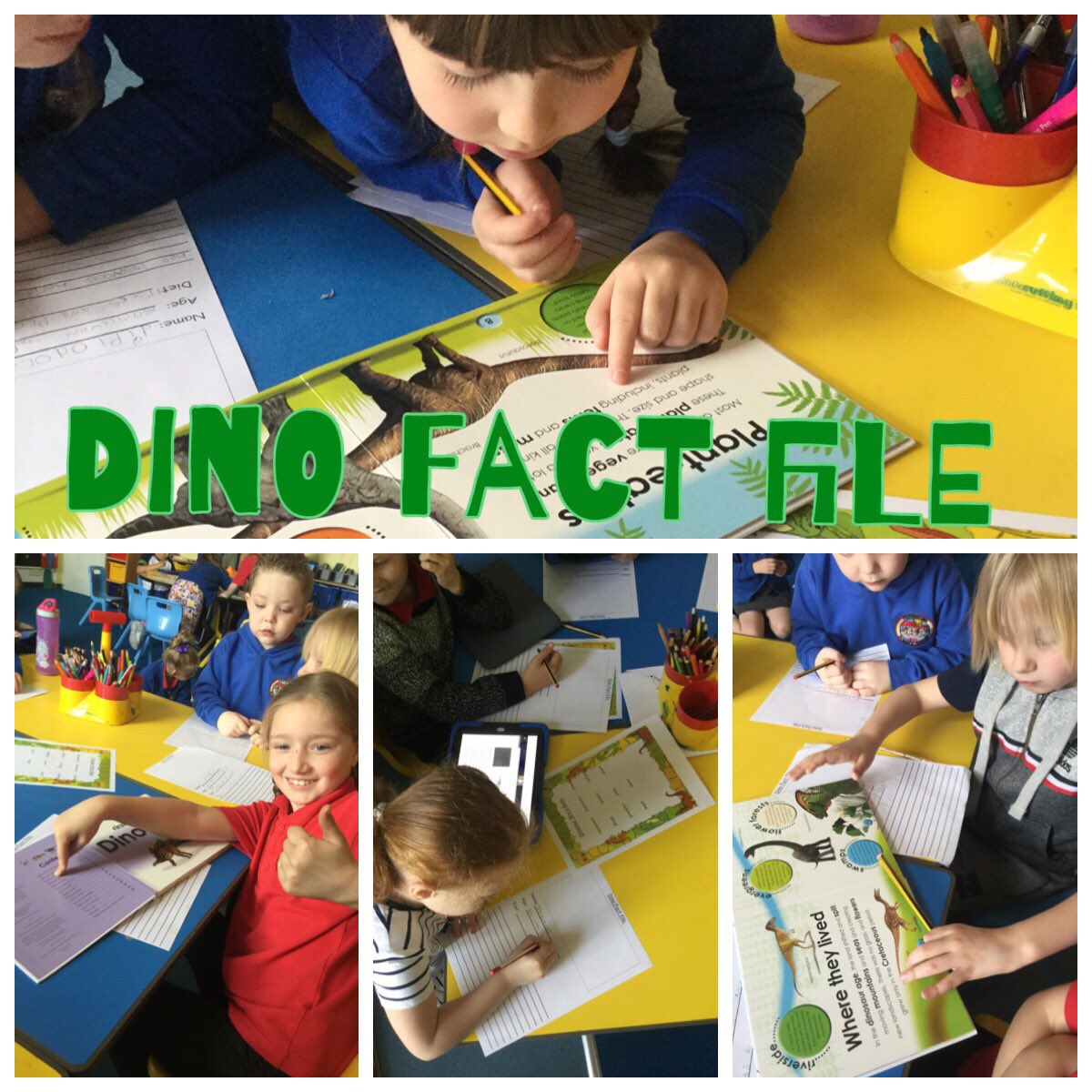 PPS_Seren's tweet image. The children wrote their own dinosaur fact files today using non-fiction books and researching facts on the internet. Fab job pawb! @Phip_Primary #phipllc #phipdcf