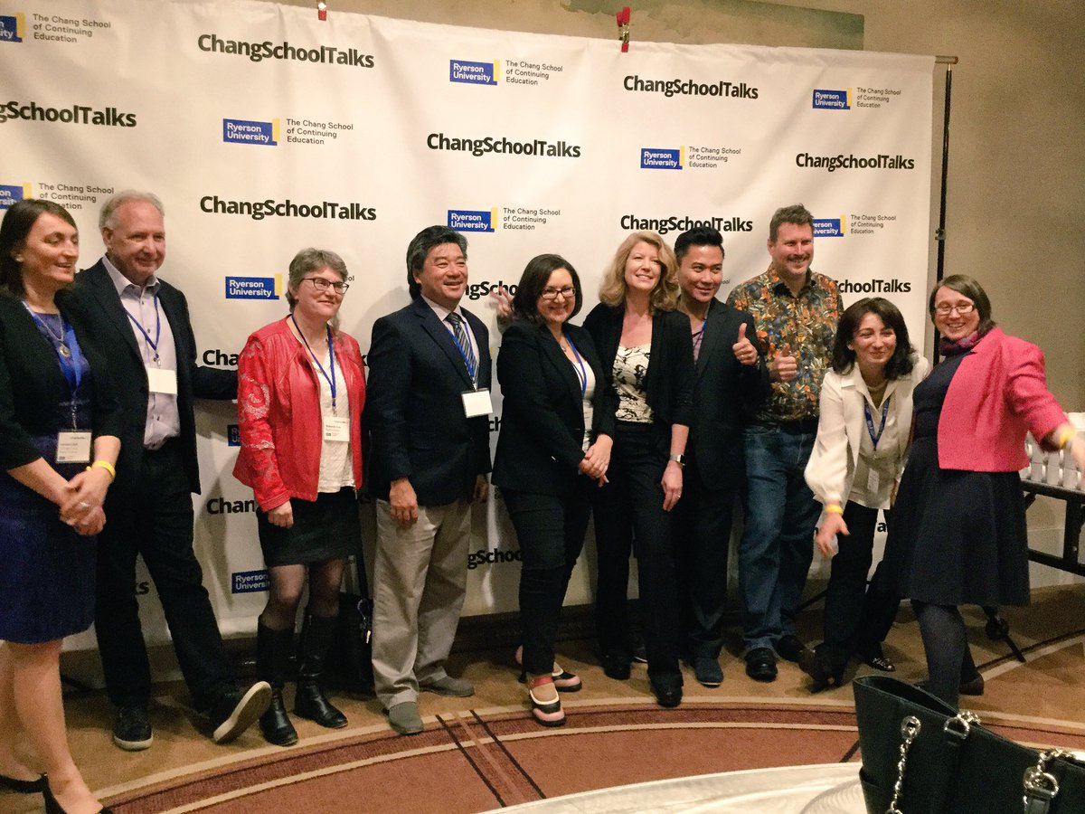 ChangTalks's tweet image. The #KeynoteSpeakers give their final thoughts on the takeaways from today&apos;s #ChangSchoolTalks event on #SeriousGames and pose.