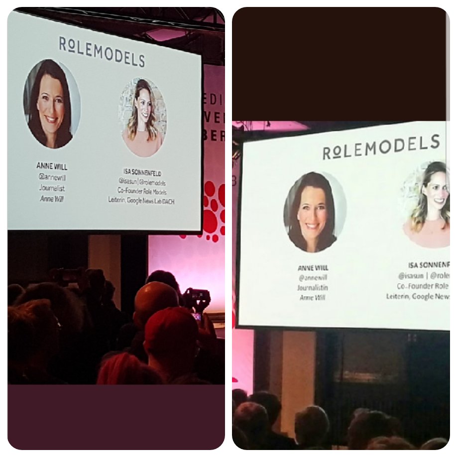 Da hat jemand ganz unauffällig noch ein -in angefügt. #rolemodels #annewill #rp18 #mcb18 #Journalistin