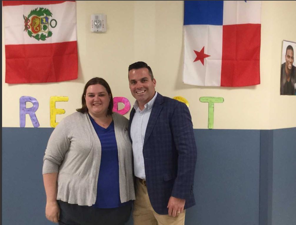 IredellPanther's tweet photo. Our 3rd grade teacher, Ms. Smith is teacher of the month for Pit Stops for Hope. Mr. Wright (founder) presented  a $500.00 reward in classroom supplies to her today. ⭐️⭐️⭐️ https://t.co/L3OwUm1qRL