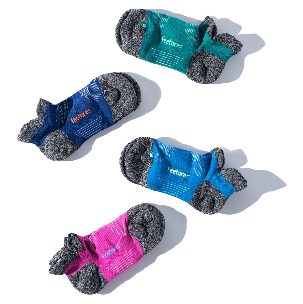 Feetures's tweet image. Everyone needs a pop of color, which one is your favorite? 💗💙💜💚 #feetures #treatyourfeet