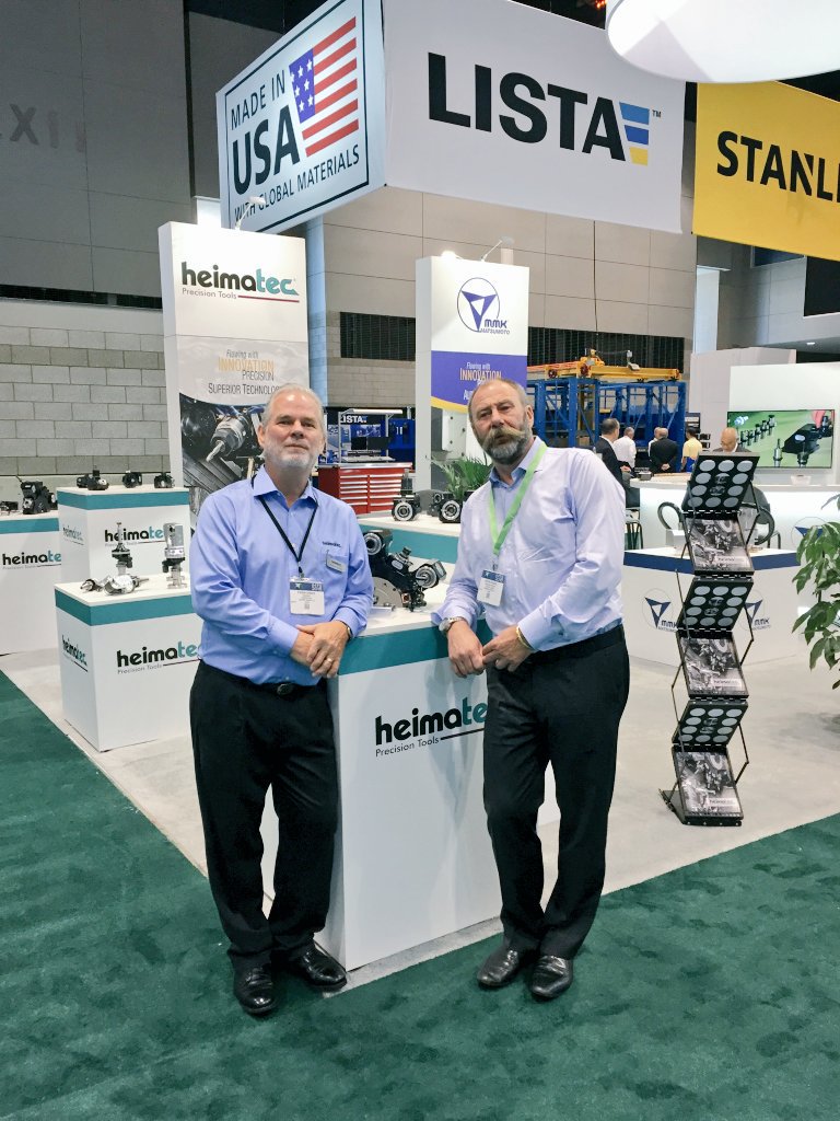 PlatinumTooling's tweet image. #ThrowbackThursday Here's a photo from #IMTS2016 of Martin Krieger, managing director #HeimatecGmbH with #Heimatec Inc. President, Preben Hansen! @IMTSchicago #IMTS #TBT #precisiontools #cuttingtools #livetools #machinetools #mfg #InternationalManufacturingTechnologyShow