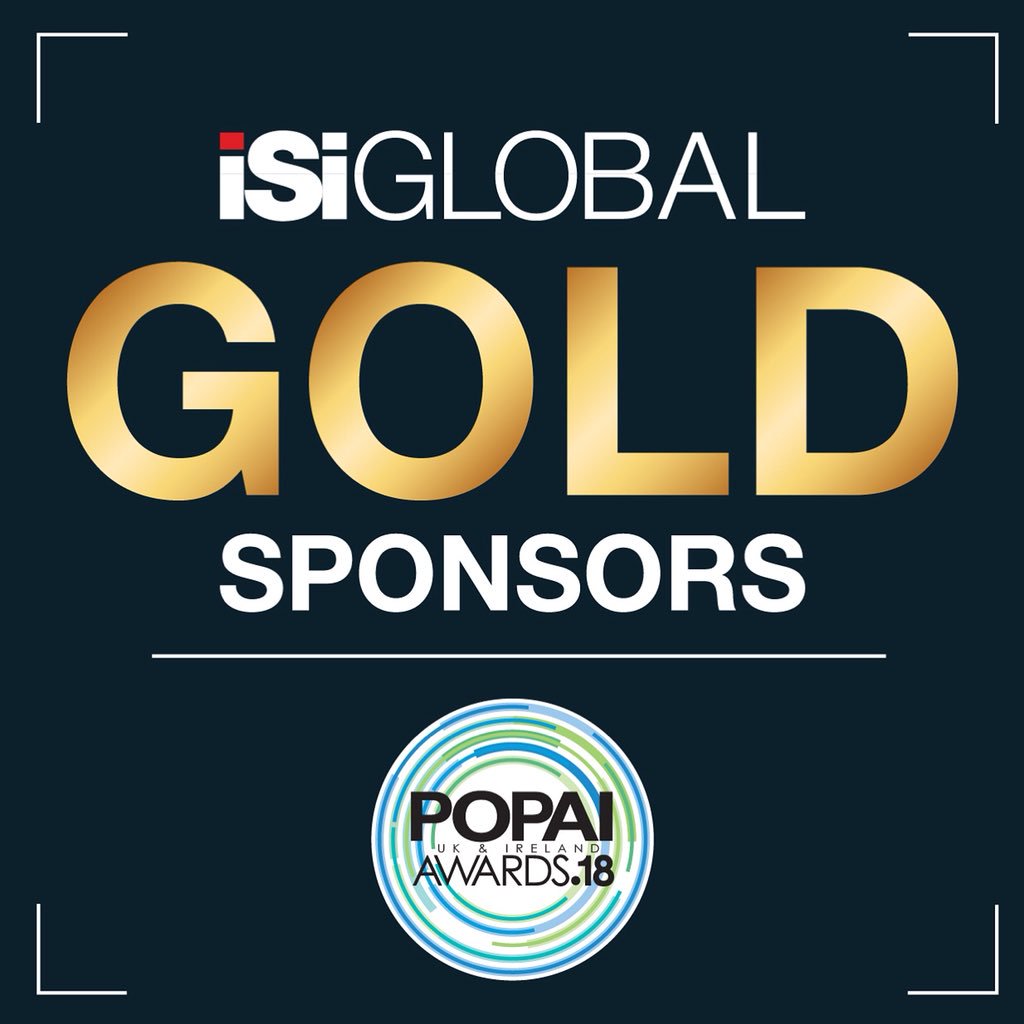 IsiGlobal's tweet photo. We are thrilled to announce that we have signed a three year deal to become Gold Sponsors of the POPAI Awards until 2020. Exciting times ahead! #popai #awards #popaimember https://t.co/cd47m2TIHf