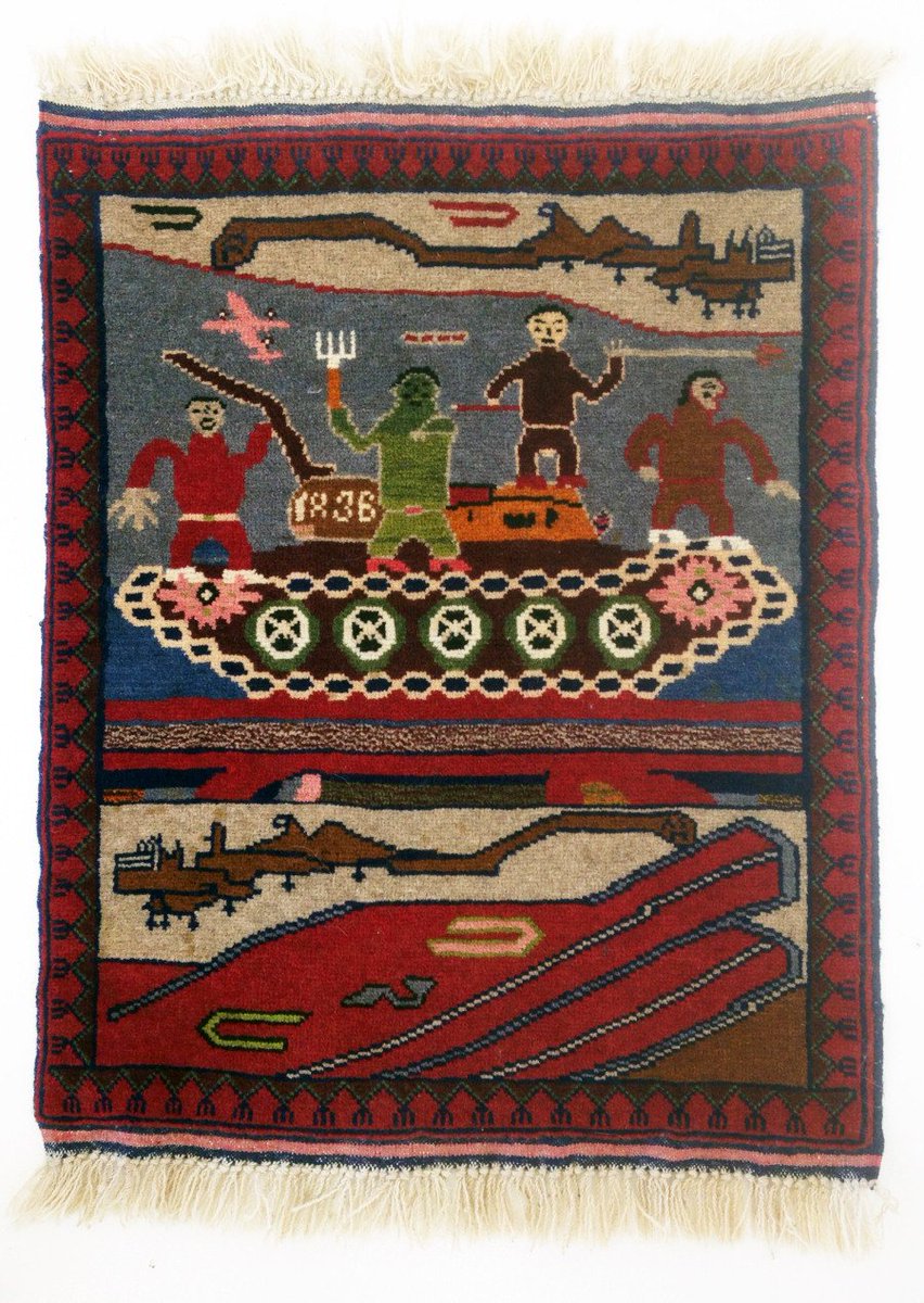 11) For example, weavers still target Russian customers, such as this example which is not a depiction of the Avengers on a tank.