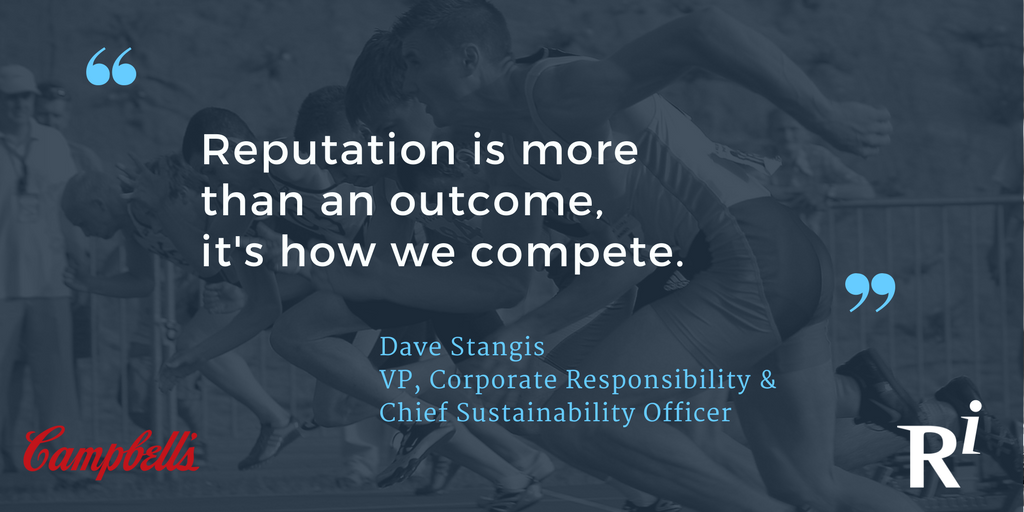 RepTrak's tweet photo. 2018's most reputable US company says, "Reputation is more than an outcome, it's how we compete" @DaveStangis @CampbellSoupCo #USRepTrak https://t.co/pk6tHFNgLN