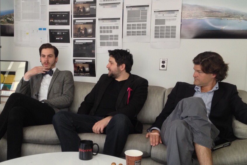 Jferrell03's tweet photo. a lot of talent on this couch (and then there's me) #fiveyearsback #wapoforever @josephjames @yurivictor https://t.co/WoJGypk7C0