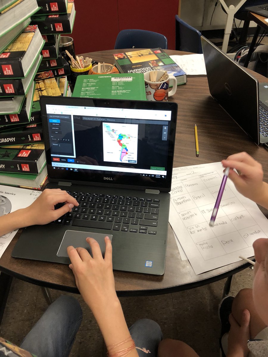 BTeeterStoczEDU's tweet image. Ss are creating virtual field trips using interactive maps such as ThingLink or TourBuilder over 10 Latin American countries and connecting each must see place to one of the 7 pillars! #embeddedassessment #studentchoice @GCISD @CTMSWolfWay @TWeeksGCISD @GCISDHumanities