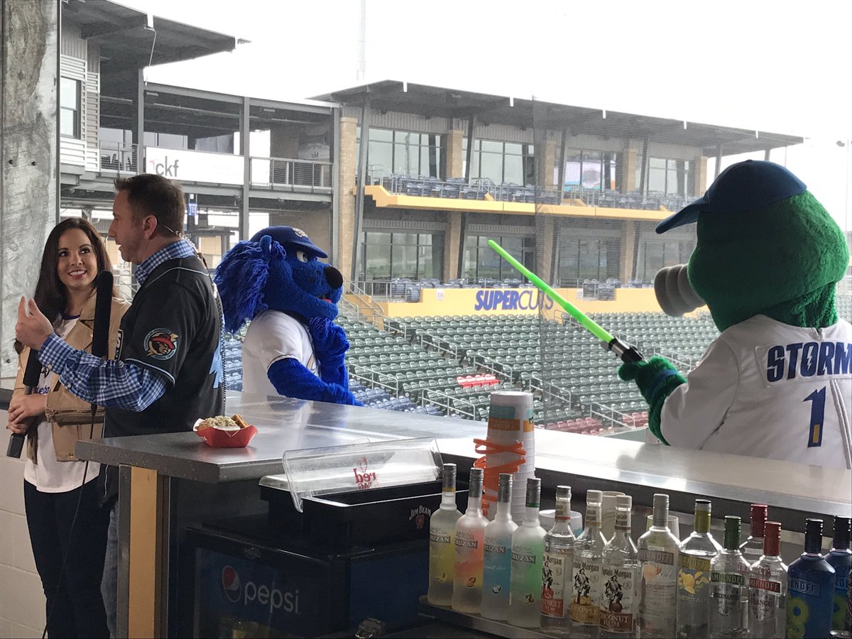 Thank you <a href="/OMAMorningBlend/">The Morning Blend</a> @kellyomahablend &amp; <a href="/MikeDiGiacomo/">Mike DiGiacomo</a> for joining us today at Werner Park! Hope you all had a blast (and enjoyed all of that food 😋)! #50maha