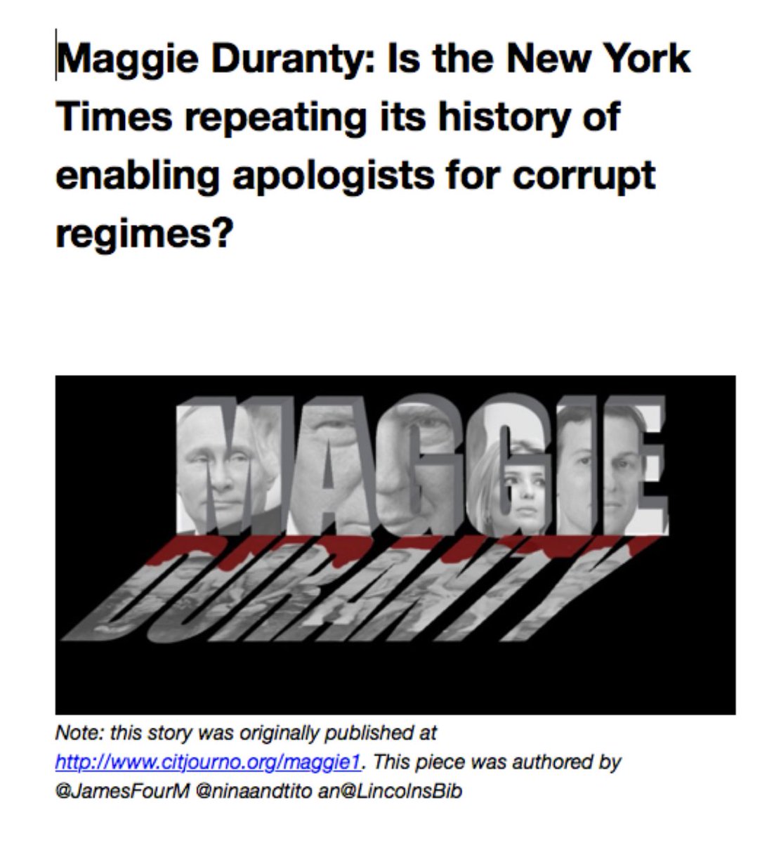 LOrion's tweet photo. @joshtpm I dunno ask @ maggieNYT you know the #MOBmoll she has made a career of licking mobster butts .. including all #TrumpCrimeFamily ones. SEE https://t.co/FqaL0JaXYq
Right? @BuzzFeedBen @chrisgeidner @maddow @NPR @CJR @lauferlaw @RWPUSA @renato_mariotti  @AGSchneiderman @dmartosko https://t.co/wifpBtfdrK