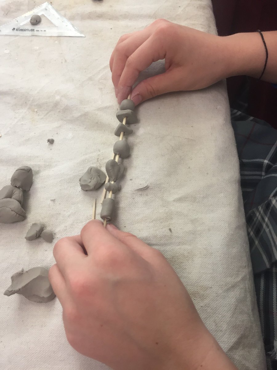 Beautiful clay beads! Creating Gr. 9s legacy gift! <a href="/CalGirlsSchool/">Calgary Girls Charter School</a> <a href="/graf_johnstone/">Graf & Johnstone</a>