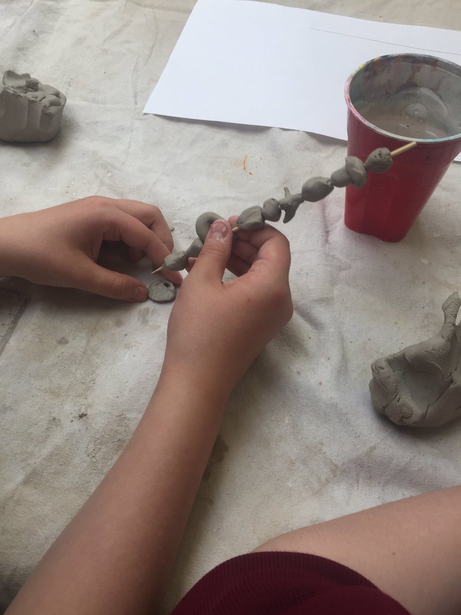 Ms_K_Larson's tweet photo. Beautiful clay beads! Creating Gr. 9s legacy gift! @CalGirlsSchool @graf_johnstone https://t.co/ZyL6Qw5gq9