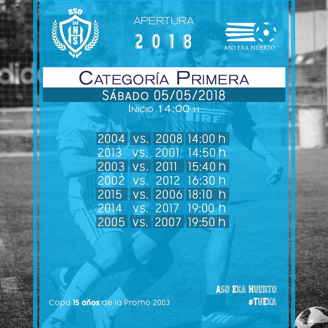 AsoExaHuertoPY's tweet photo. Te dejamos los horarios de los partidos de este fin de semana⚽️🏃🏼♀️🏃🏻♂️
¡ Les esperamos !
#asoexahuerto
#TuExa
#CategoríaPrimera
#CatergoríaEjecutivo
#CategoríaFemenino https://t.co/OV24oPDNWU