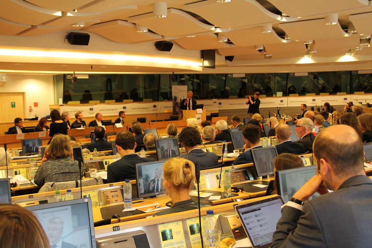 .<a href="/mmarkkula/">Markku Markkula</a> First Vice-President of the <a href="/EU_CoR/">European Committee of the Regions</a> is here with us, as the patron for the #SilverCeremony2018 and the #SilverEconomy initiative. Thank you for your support! "Without EU funding this would not have happened, we need to put more efforts into this"