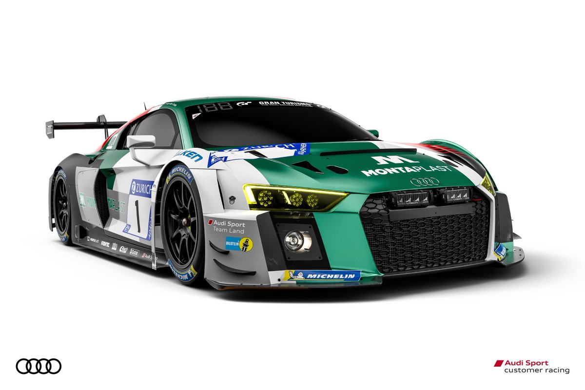 GTendurance_'s tweet photo. #AUDISPORT #24hnbr #livery + #lineup:
#AUDI1 - @KelvinvdLinde @SheldonvdLinde @MiesChris @ReneRastRacing #RenéRast | #LandMotorsport
#AUDI3 - @ChHaase @nico_mueller #FrankStippler @fvervisch | @phoenix_racing
#GoodLuck guys! #GTendurance #greenhell #nurburgring 📷 @audisport https://t.co/6GugQ6eVyi