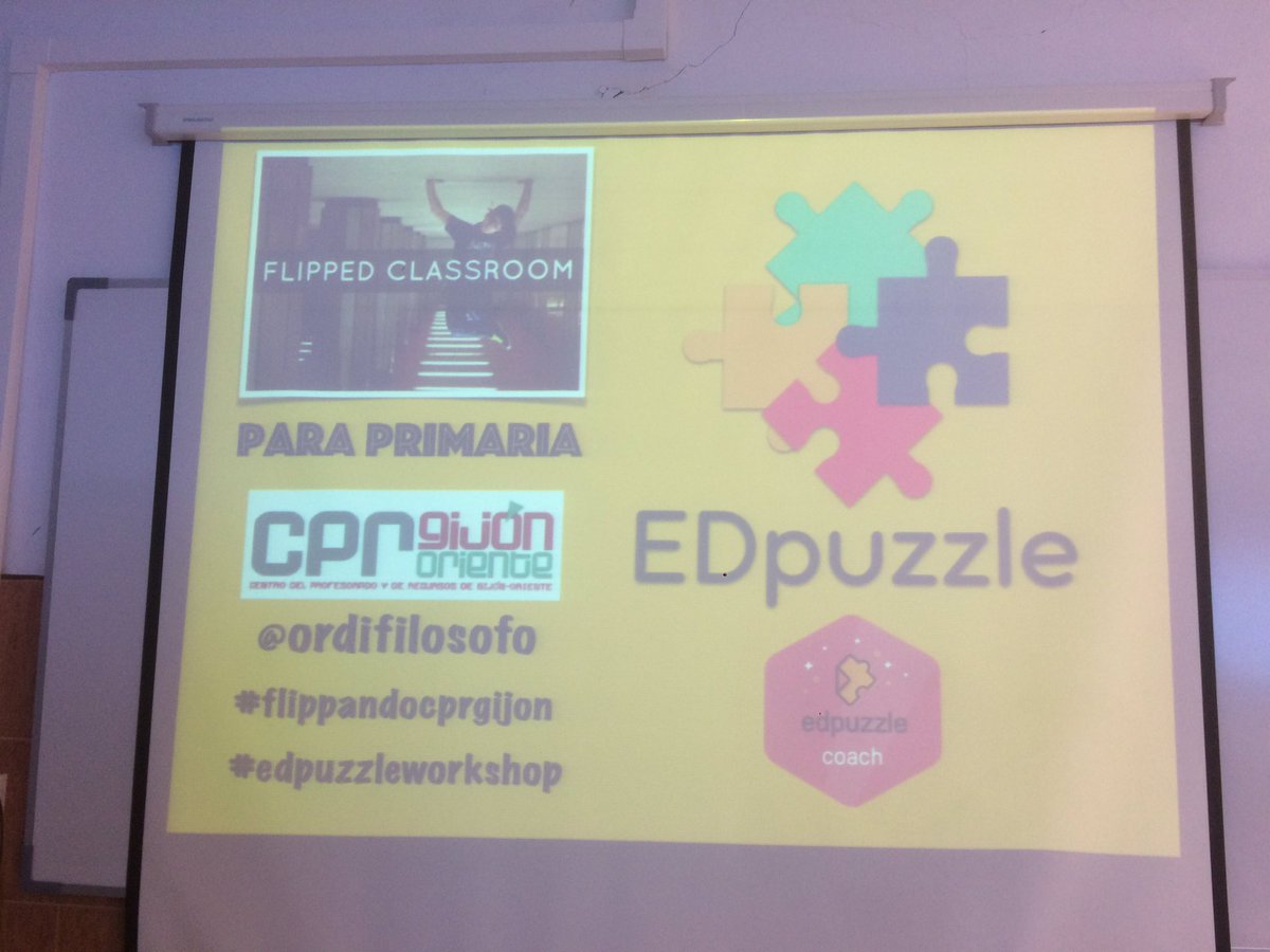 Hoy en @cprgijon taller de @edpuzzle con profes motivados para comenzar a flippear sus clases #flippandocprgijon #edpuzzleworkshop #flippedclassroom
