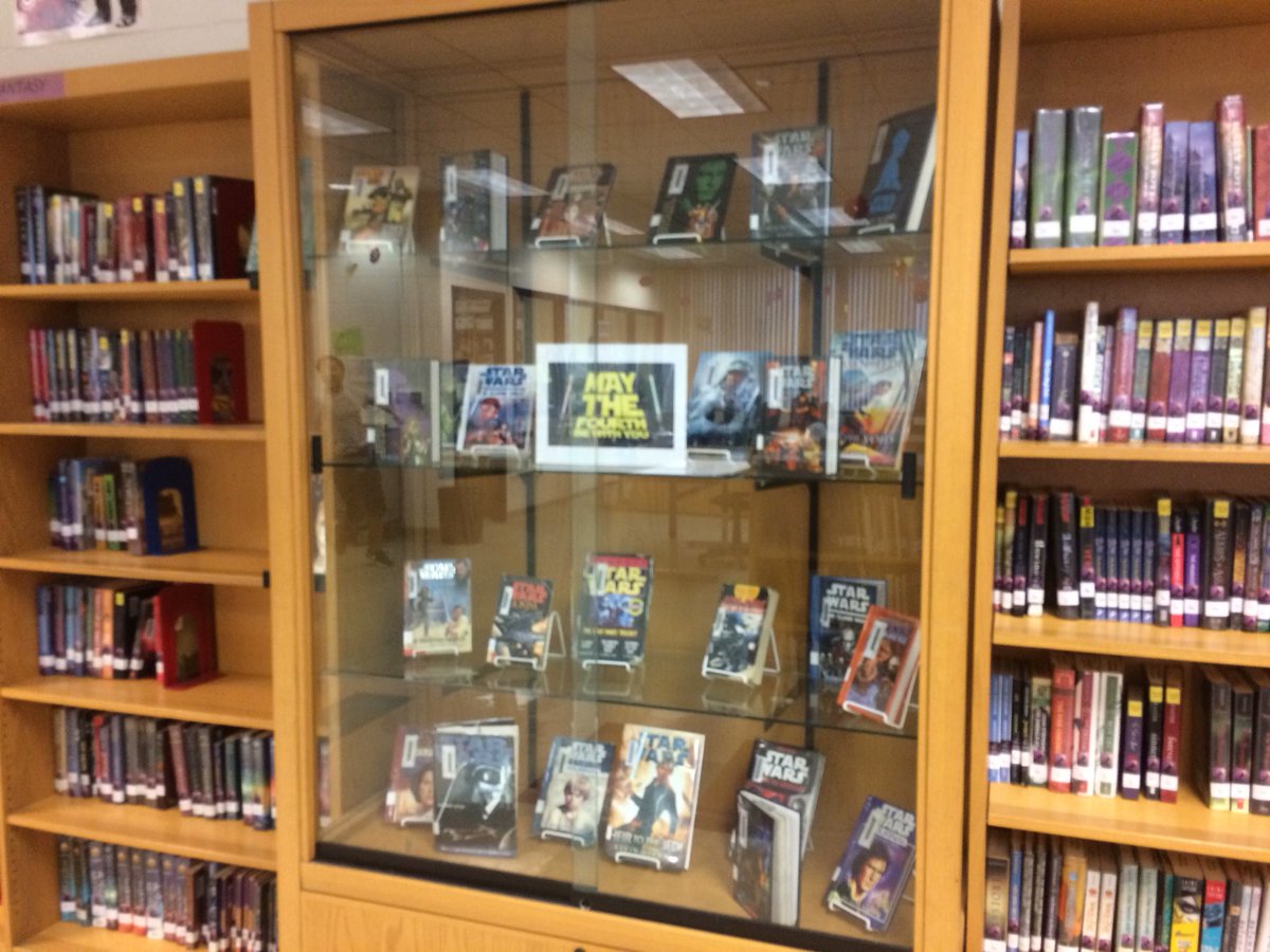 DrMelEngland's tweet photo. Ready for #StarWarsDay! May the 4th be with You! #ccmslibrary https://t.co/Hh5KU0urbm