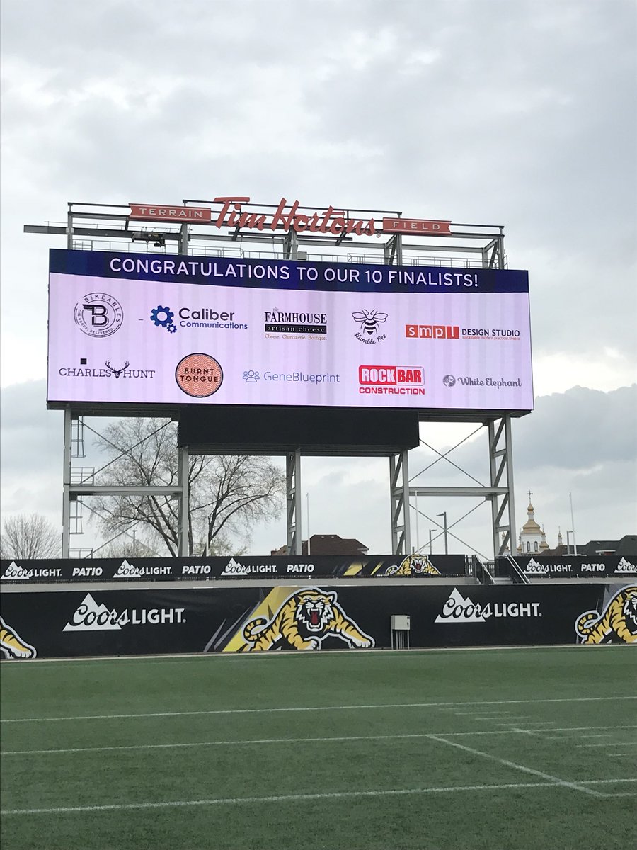 FirstOntarioCU's tweet photo. It’s #1Awards pitch day! Excited to see the 10 finalist presentations for @bikeables, @Theburnttongue , Caliber Communications, @CharlesAndHunt, Farmhouse Artisan Cheese, GeneBlueprint, @HumbleBeeHamOnt, Rockbar Construction, @SMPLDesign, @whiteelephantco #HamOnt https://t.co/EbLy6cBltU