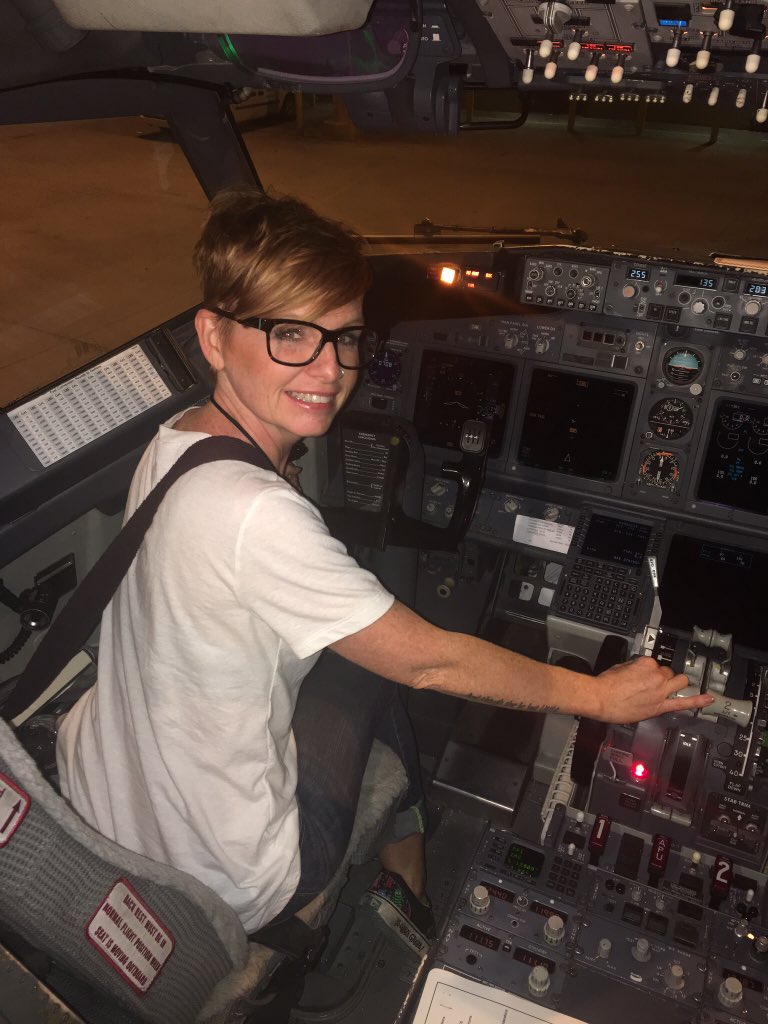 RobynsWorldd's tweet photo. @SouthwestAir I fly @SouthwestAir almost every week. One time , I got to be the Captain! #NotTheCaptain #AwesomeCrew #CockpitTour #AdultsGetExcitedToo https://t.co/txGTLXo80d