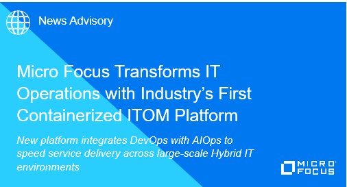 gagan_bh's tweet photo. New #MicroFocus #ITOM platform integrates #DevOps with #AIOps to speed service delivery across large scale #HybridIT environments--More info:  https://t.co/qDwceQxD4u #MyCompany https://t.co/vT61eU8omN