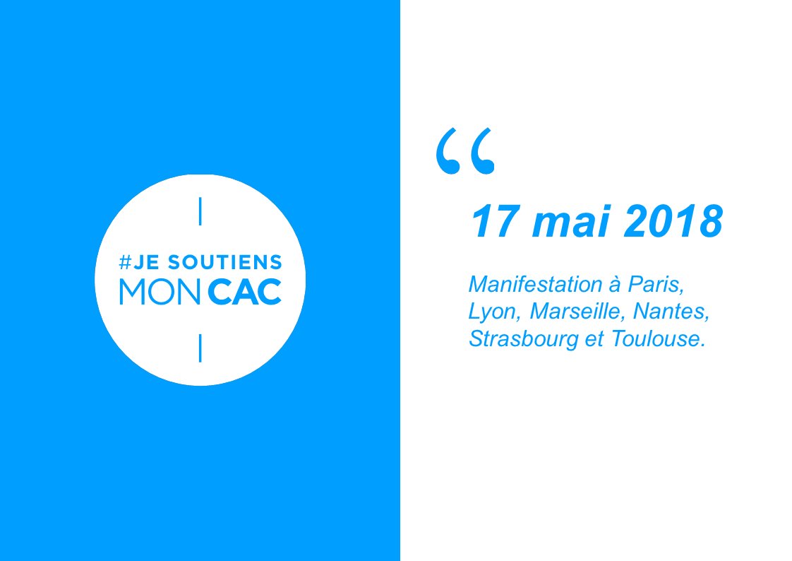 Tous unis contre le relèvement des seuils prévu par la Loi #PACTE !
Dans quelle ville manifesterez-vous le 17 mai prochain : #Paris #Lyon #Marseille #Nantes #Strasbourg #Toulouse ?
Faites-le nous savoir en vous inscrivant ➡ bit.ly/2wbIT7G
#JeSoutiensMonCAC