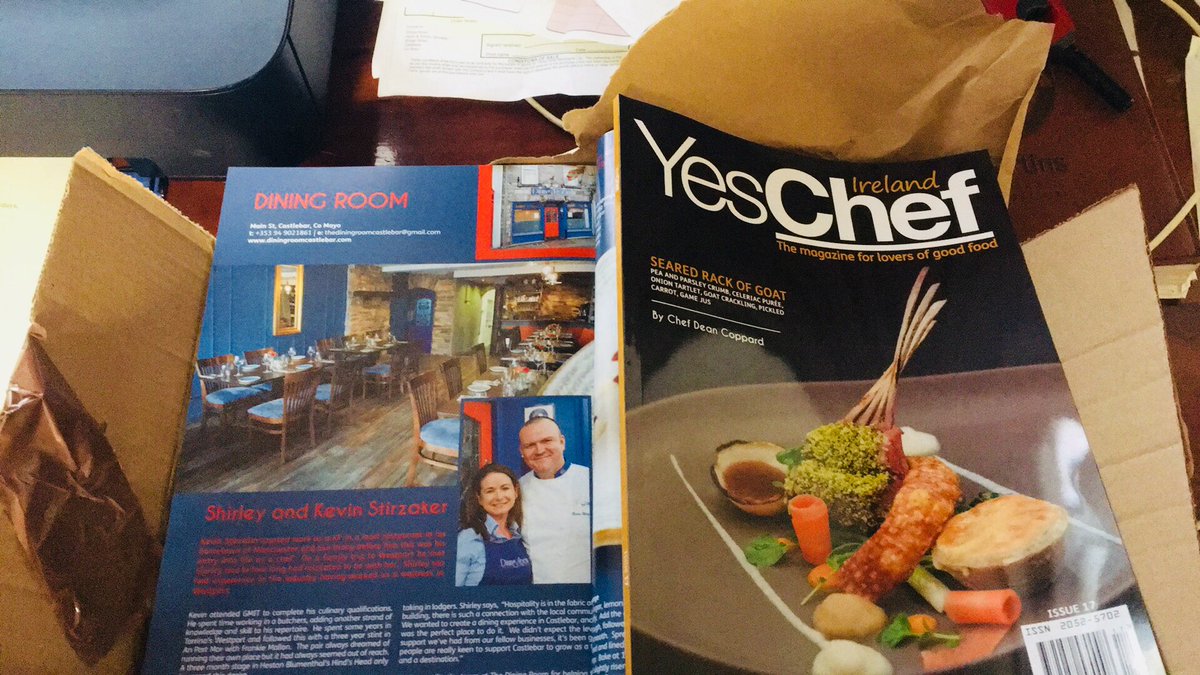 kevinstirzaker's tweet photo. Great to be in such good company in this latest edition!! @ShaneYesChef @solrio_westport @sagewestport @TheWyattHotel @TheLodgeAshford #mayo https://t.co/5bwg3dWCUT