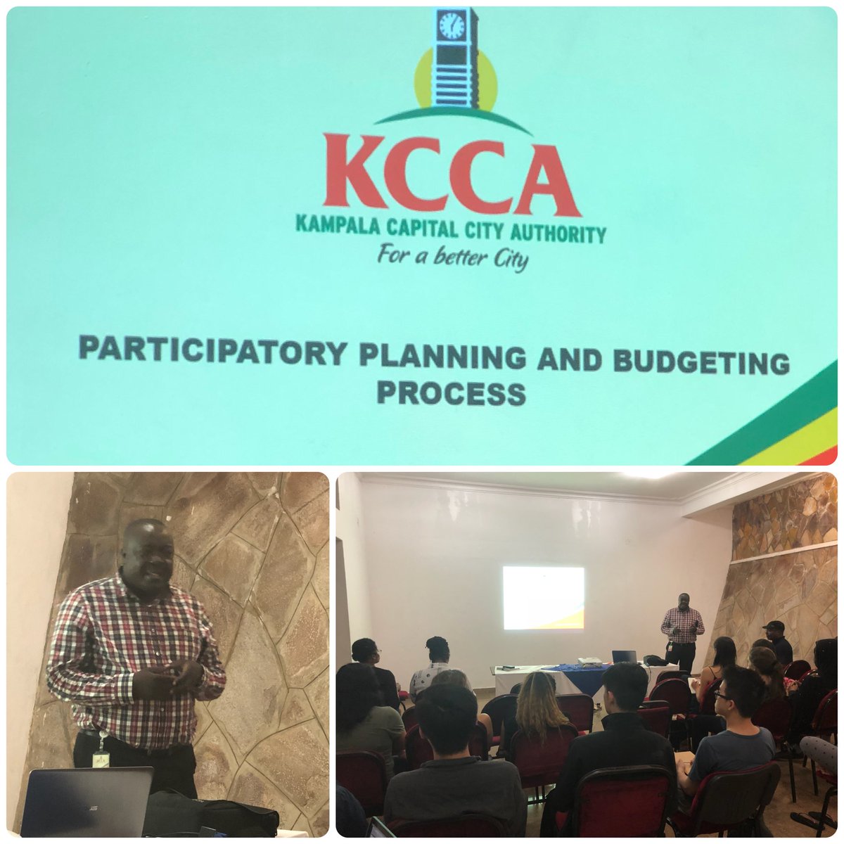 DAP_DPU's tweet photo. Ivan Katongole #KCCA on #Kampala  'Participatory Planning &amp; Budgetary Process' @DAP_DPU @WallsMJ @NickGreenergy @PeterKasaija @lilyladouce2000 #DAP2018 #Fieldtrip2018 https://t.co/PpTnDQXoZP