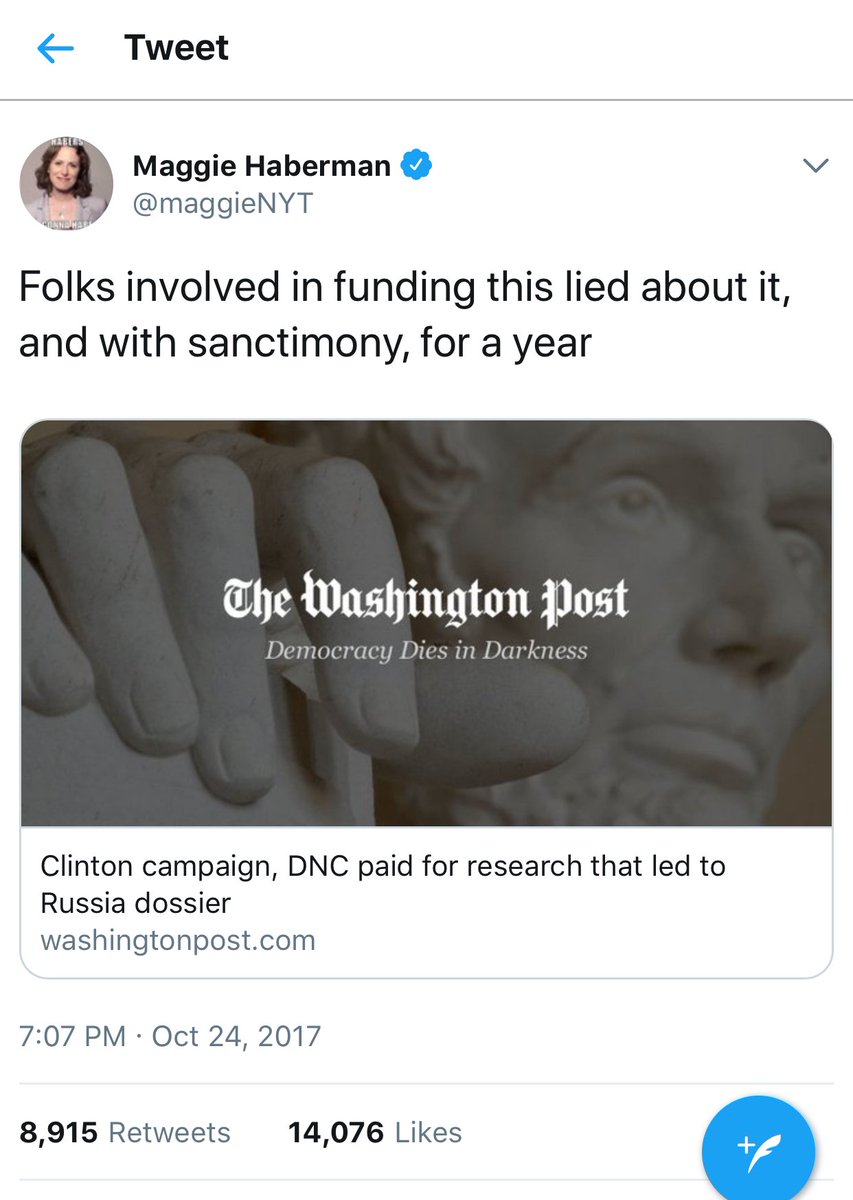 Deirdre926's tweet photo. Fascinating, when @maggieNYT has to report or comment on a source such as @SarahHuckabee her journalistic standards for using “lied” seem to change
@deanbaquet @nytmike @nickconfessore #AlexBurns #GlennThrush https://t.co/vfpNn87QaC