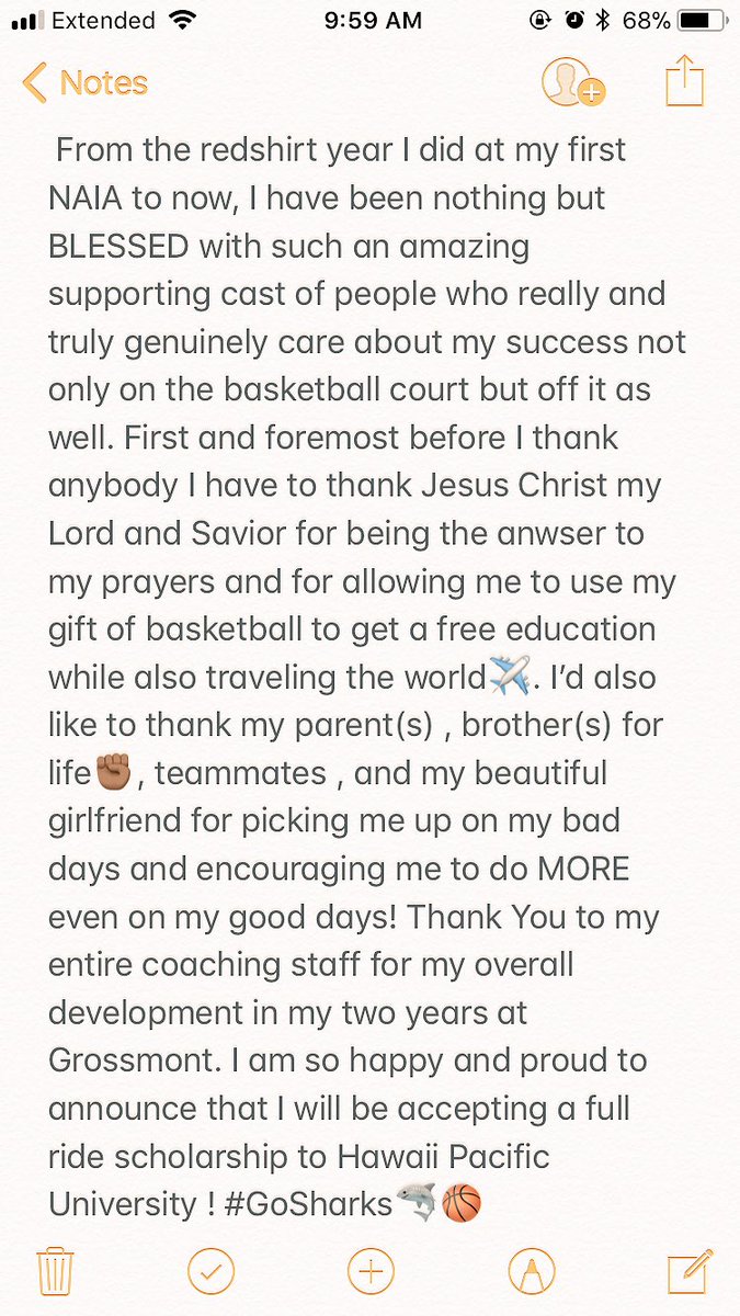 RonaldBlain12's tweet photo. Blessed to announce that I will finish my last two years of eligibility at Hawaii Pacific University .📃🖊🏀🦈@VerbalCommitsD2 @HPU_MBB https://t.co/078FGSNweT
