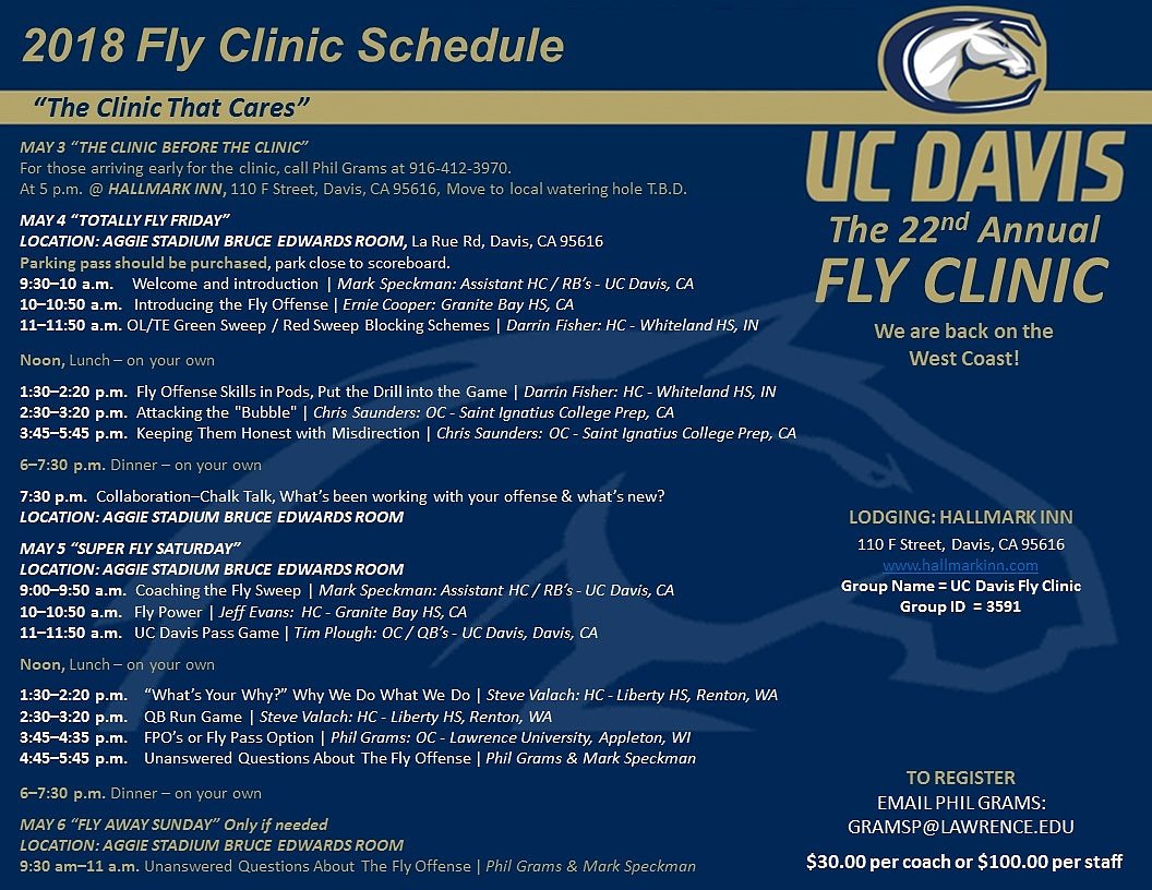 rcflycoach's tweet photo. Headed to the "Clinic before the Clinic".  Should be in Sacramento by 3:45pm as long as the weather is ok in St. Louis.  See u all soon!  #flyoffense #flyclinic https://t.co/eChYVm3H3H