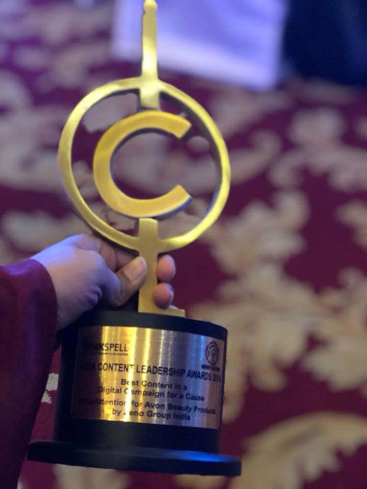 Our winning tally for this year just began.
‘It's Time We #PayAttention’ - our campaign for <a href="/AvonIndia/">Avon India</a> , bagged a Gold at the <a href="/inkspell/">inkspell</a> Content Leadership Awards in the 'Best Content in a Digital Campaign for a Cause/NPO/NGO/CSR' category.  #WonForAPurpose  #ProudGreenMachine