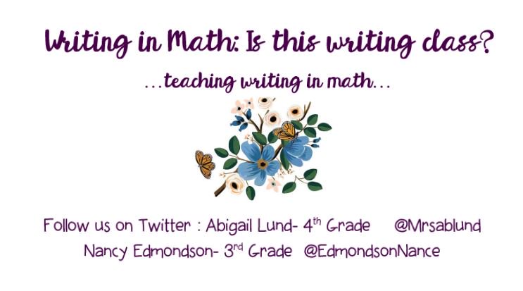 Mrsablund's tweet photo. If you love writing... and math come and listen to @EdmondsonNance and me this Saturday talk about our math writer's notebooks #readwritemath #writingandmath @mathbarb @swoctm1 #justdoit @NCTM #WouldYouRather  https://t.co/G95vg5YoMZ https://t.co/afKtiNT2Zp