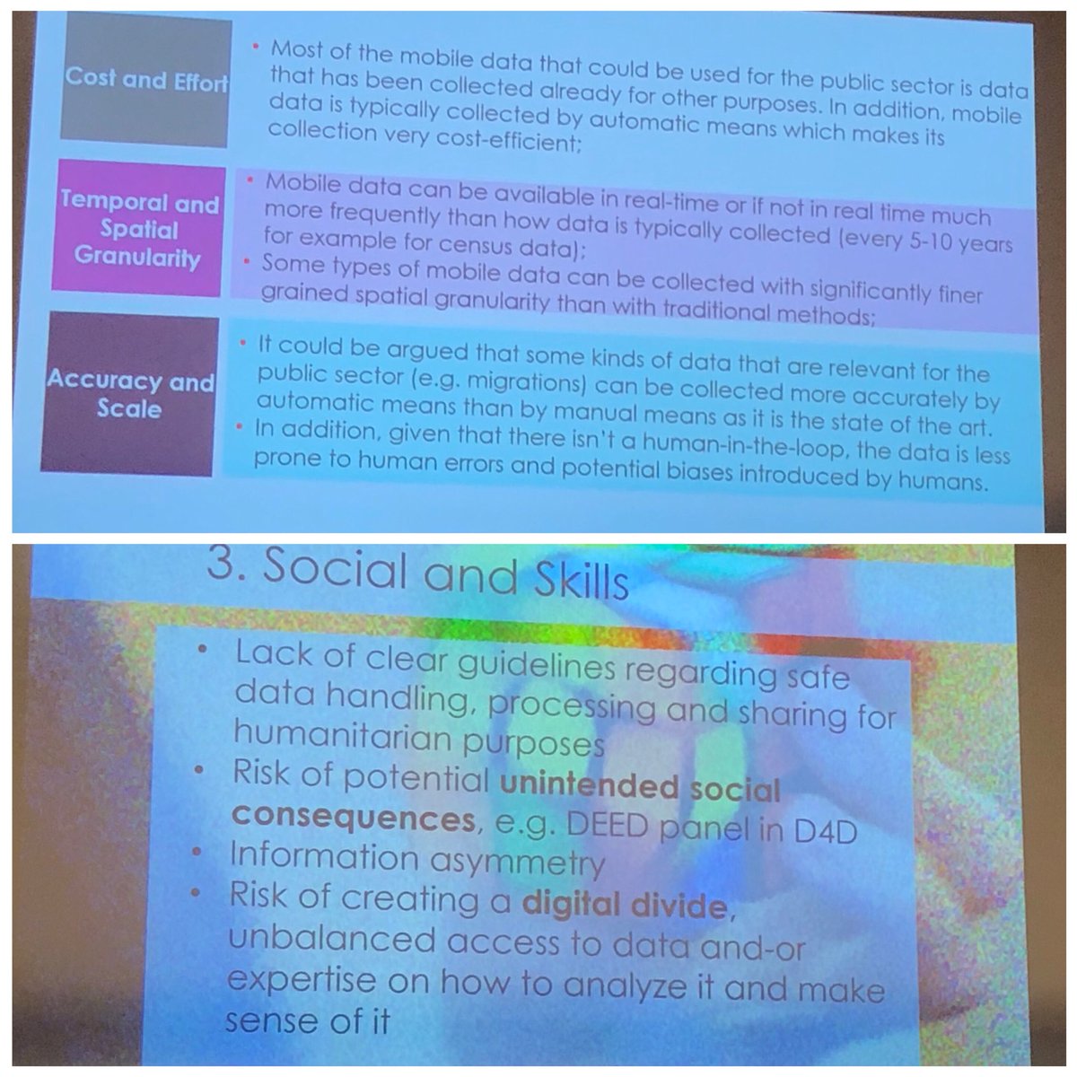 maytedlaiglesia's tweet photo. Fantástica ponencia por parte de @nuriaoliver ,directora de investigación en ciencias de datos en @vodafone. Explicar a través de tweets cuales pueden ser las utilidades de los big data se me antoja imposible,así que os dejo algunos pantallazos de la charla #planetaresponsable https://t.co/UuaNtwD8cC