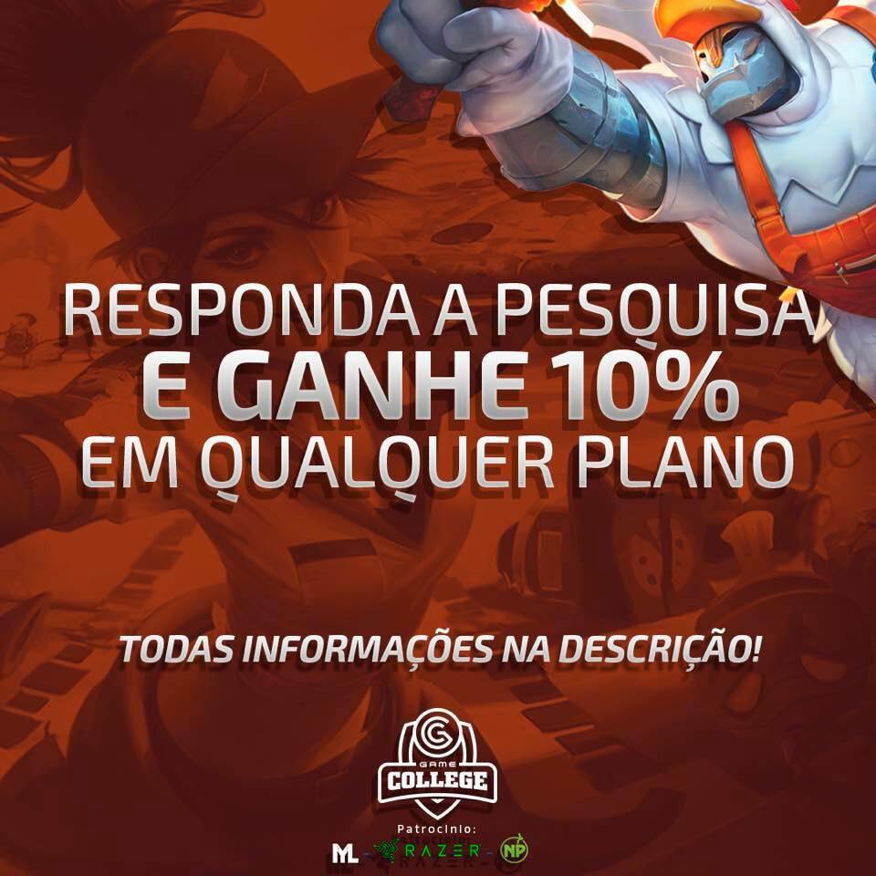 game_college's tweet photo. Quer ganhar 10% de desconto em qualquer plano?😱

A sua opinião é fundamental para melhorarmos nosso serviço.
Ao responder a pesquisa de satisfação você ganha, na hora, um cupom de desconto de 10% para sua próxima assinatura.

Não demora nem 5 minutos!😉

https://t.co/8zTKKsMhJw https://t.co/U9gwrodoin