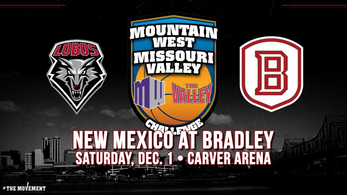 Mark your 📅🏀

The first game of the 2018-19 Bradley men's basketball schedule is out as the Braves host New Mexico in the Mountain West - Missouri Valley Challenge Series on Dec. 1 at Carver Arena

📰➡️ bubrav.es/2018MVC-MW
