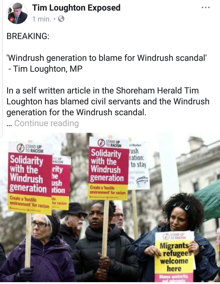 youradurmp's tweet photo. #Timloughton 'Windrush generation to blame for Windrush scandal' @LabourEWS @WorthingLibDems @jeremycorbyn @labourpress #shoreham #worthing @sophiecooktalks @Shoreham_Herald @brightonargus
Read full story: https://t.co/6KVkEeTuA3 https://t.co/uXbphPJZ5X