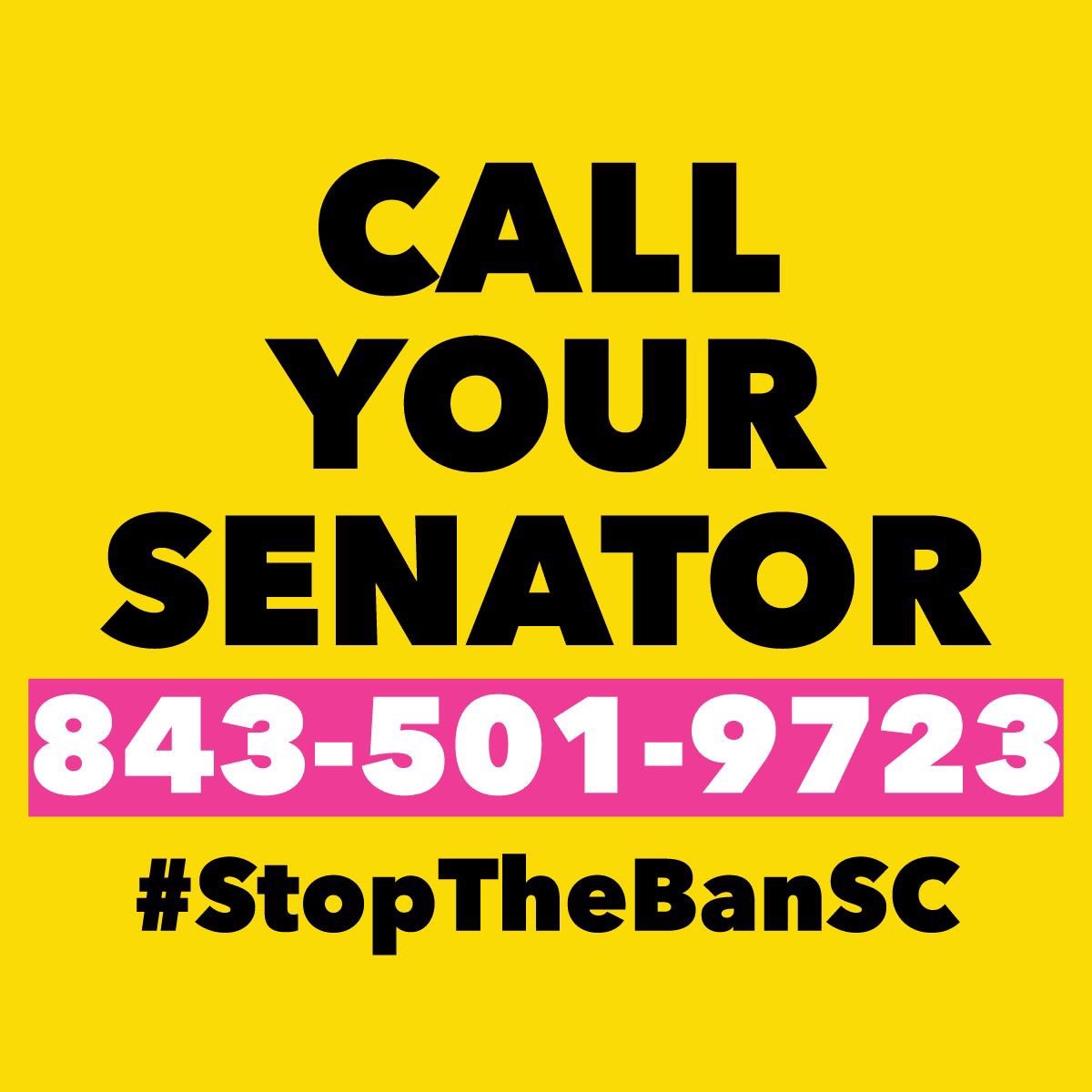 PPSATSC's tweet photo. This bill will be on its third reading today, and we need you to CONTACT YOUR SENATORS NOW and tell them to oppose this dangerous and unconstitutional bill #StopTheBanSC https://t.co/K6ntz5II7g