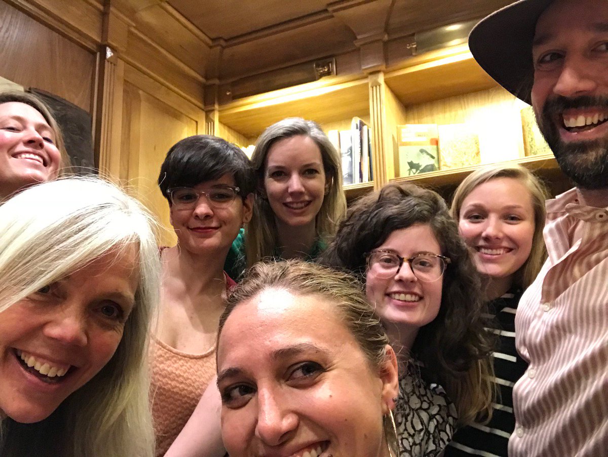 An amazing semester working with @BardGradCenter students on digital components for the exhibition "Poet of the Body: New York's Walt Whitman" coming to the Grolier Club May 15, 2019! Here we are in the "Walt Vault" surrounded by Whitman treasures! More: walt.gallery