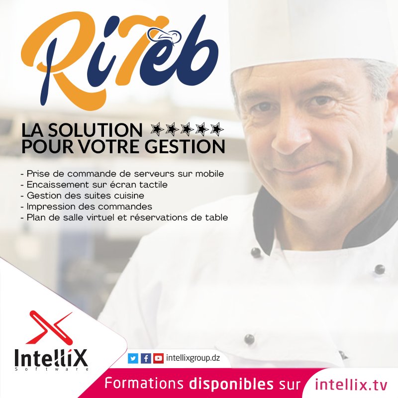 intellixgroup's tweet photo. IntelliX Ri7eb : La solution 5 étoiles¨pour votre établissement !
Bon week-end à tous :) 
https://t.co/cn13kIpf87 https://t.co/m4sLCcVkjV