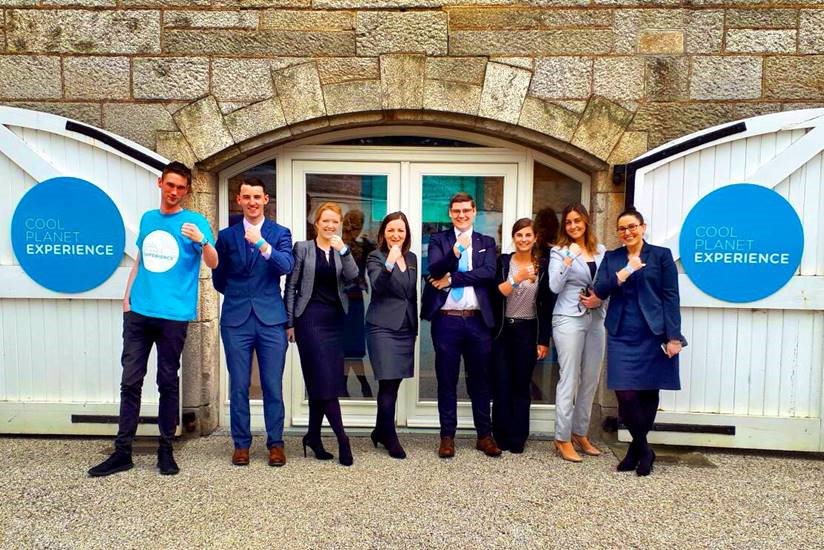 powerscourtHtl's tweet photo. Introducing our new Agents of Change! Our Reservations & Sales Teams learning about their carbon foot prints today at the Cool Planet Experience right here on the Powerscourt Estate! #agentsofchange #coolplanetexperience #powerscourthotel #powerscourtestate https://t.co/AK5Ff4VJCd