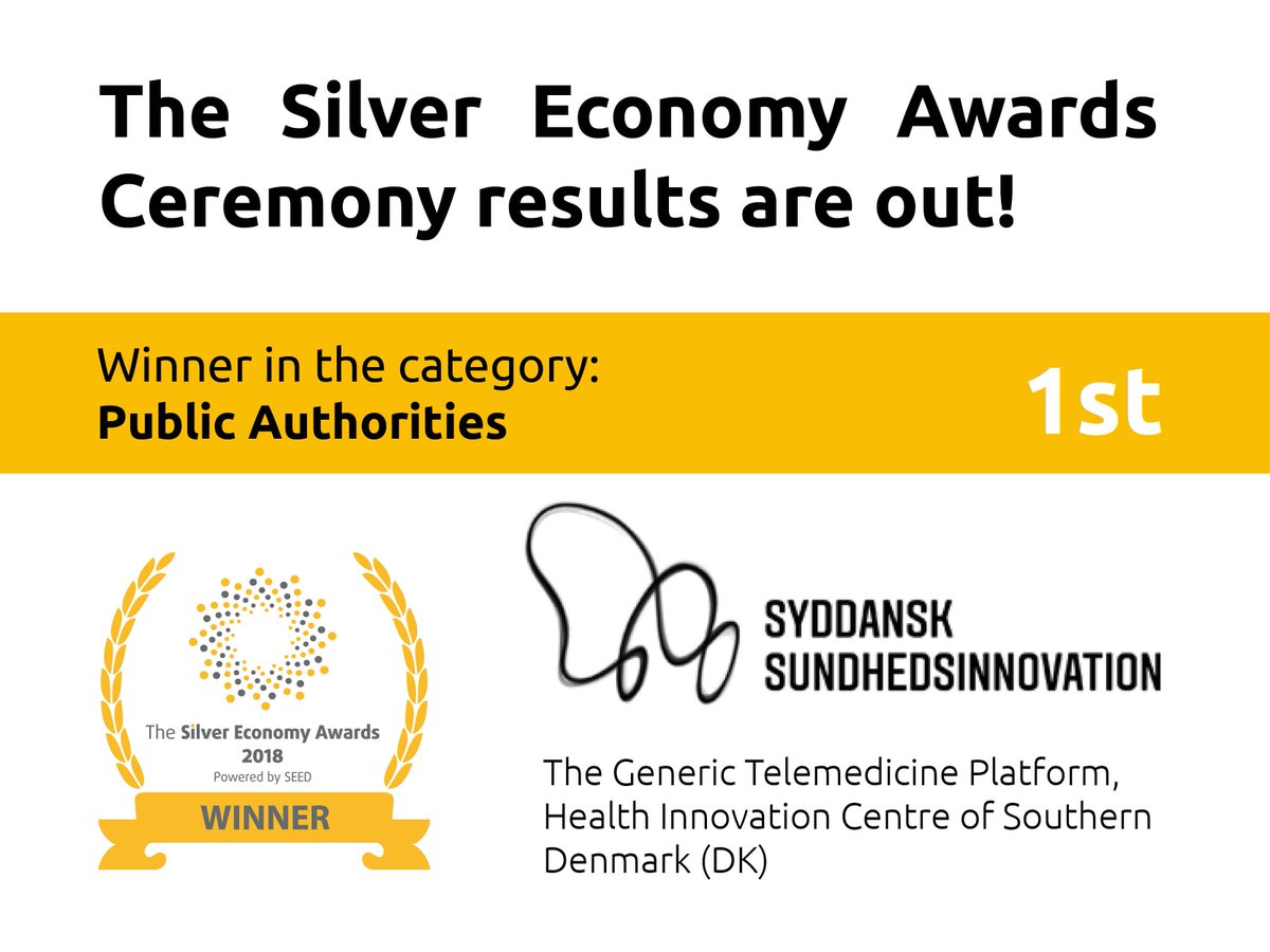 silvereconaward's tweet photo. And the winner in the Public Authorities category! #SilverCeremony2018 #SilverEconomy The Generic Telemedicine Platform. https://t.co/okXCRaO86K