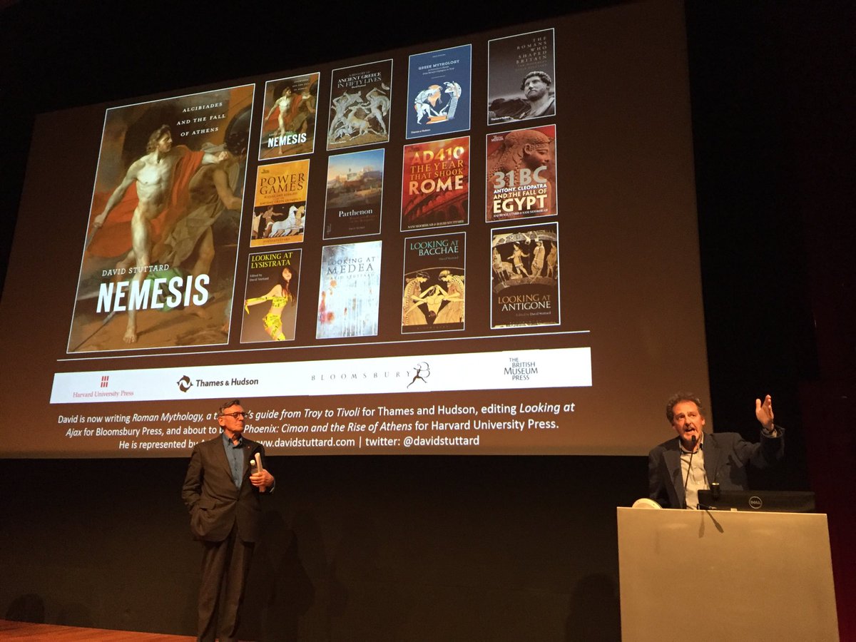 Just been to launch of hubby @davidstuttard book @britishmuseum with @StephenGreif @AMHeathLtd @Harvard_Press. #alcibiades #ancient greece #classics - #brilliant, #slightlybiased possibly!